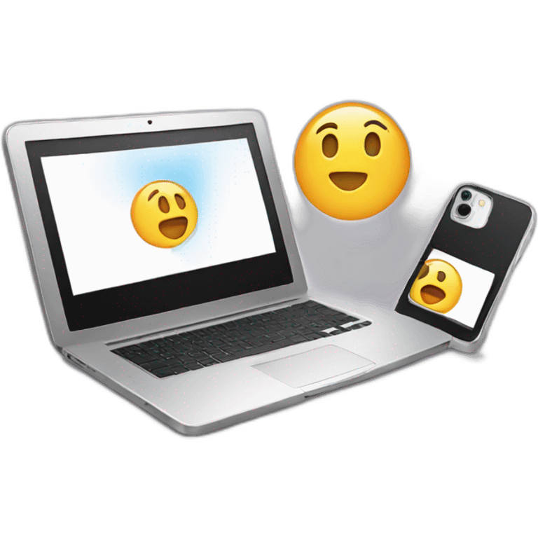 Smartphone and laptop emoji