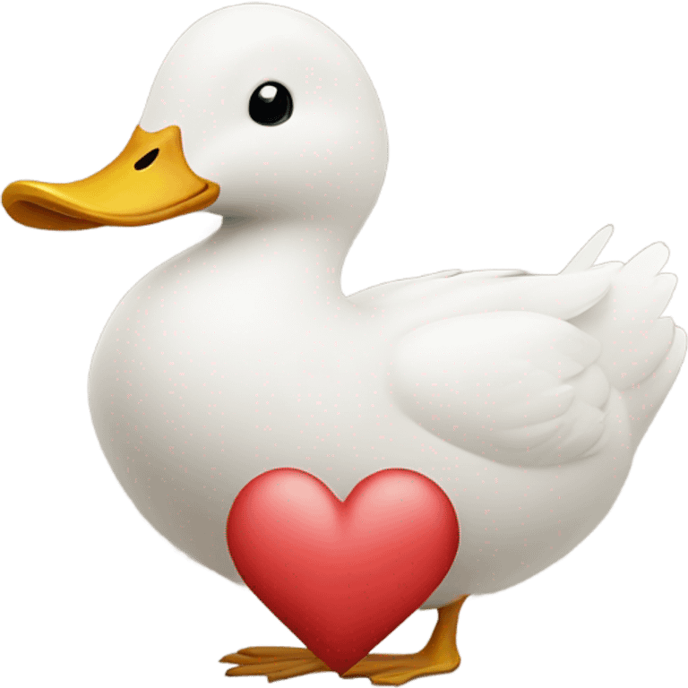 Duck and a heart emoji