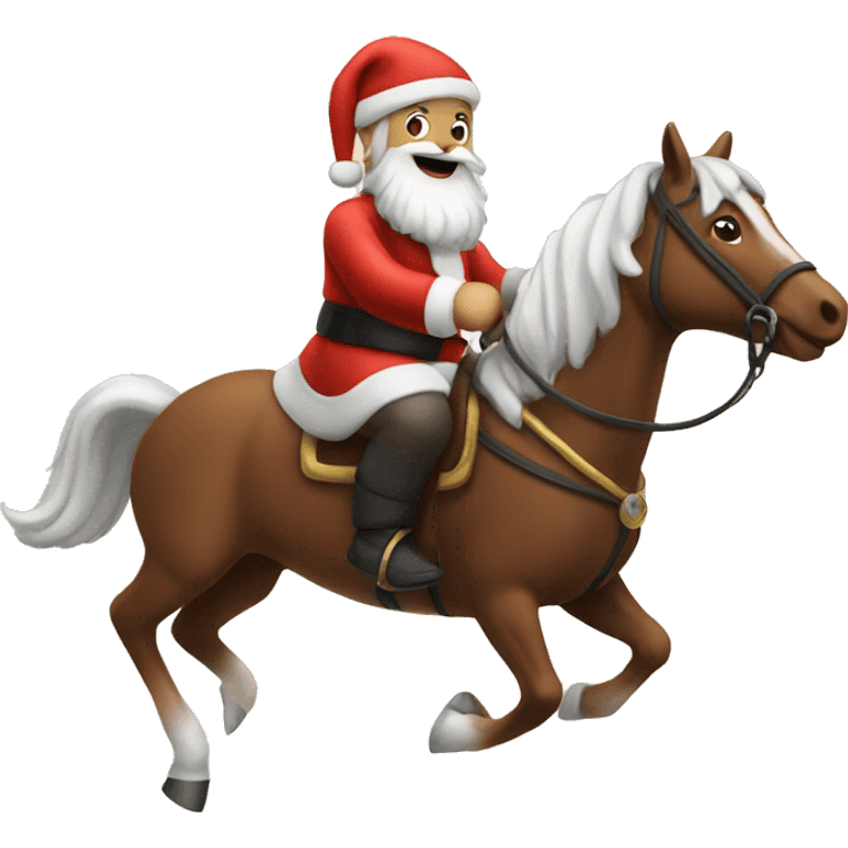 Santa riding a horse emoji