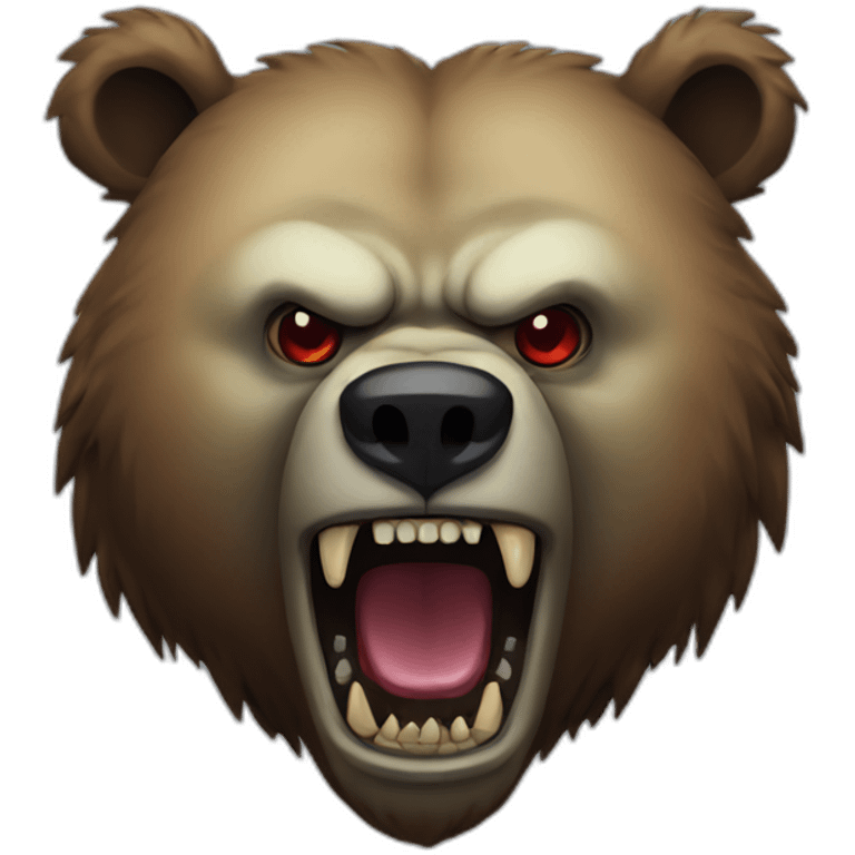 zombie grizzly bear head emoji