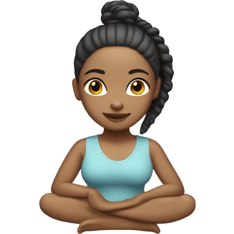 yoga girl light skin emoji