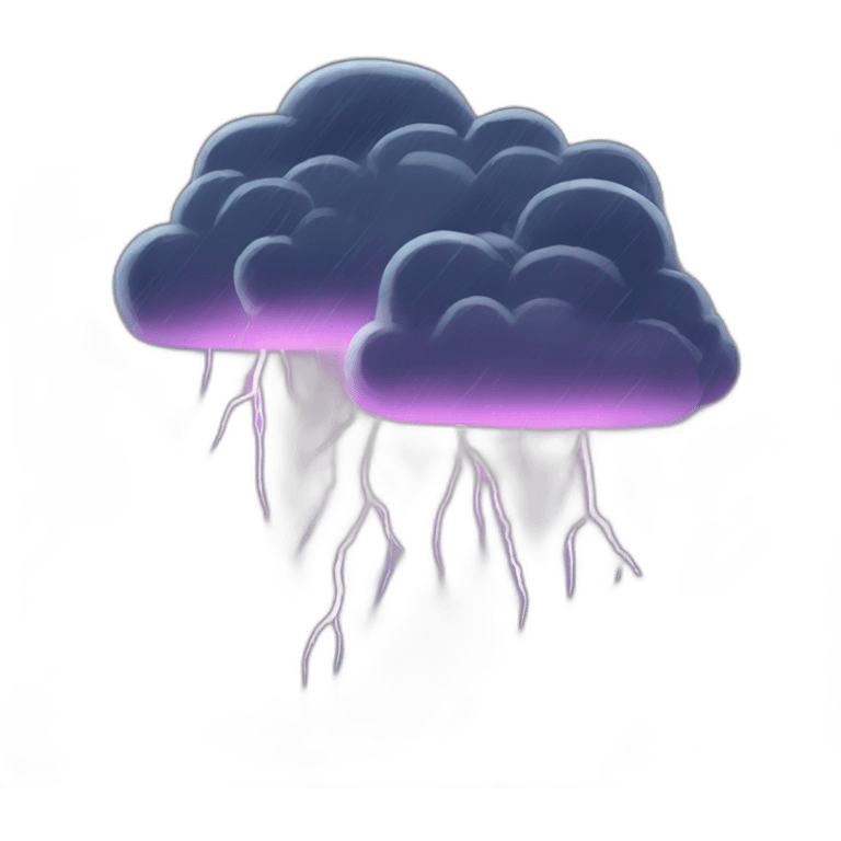 Rain and thunder emoji