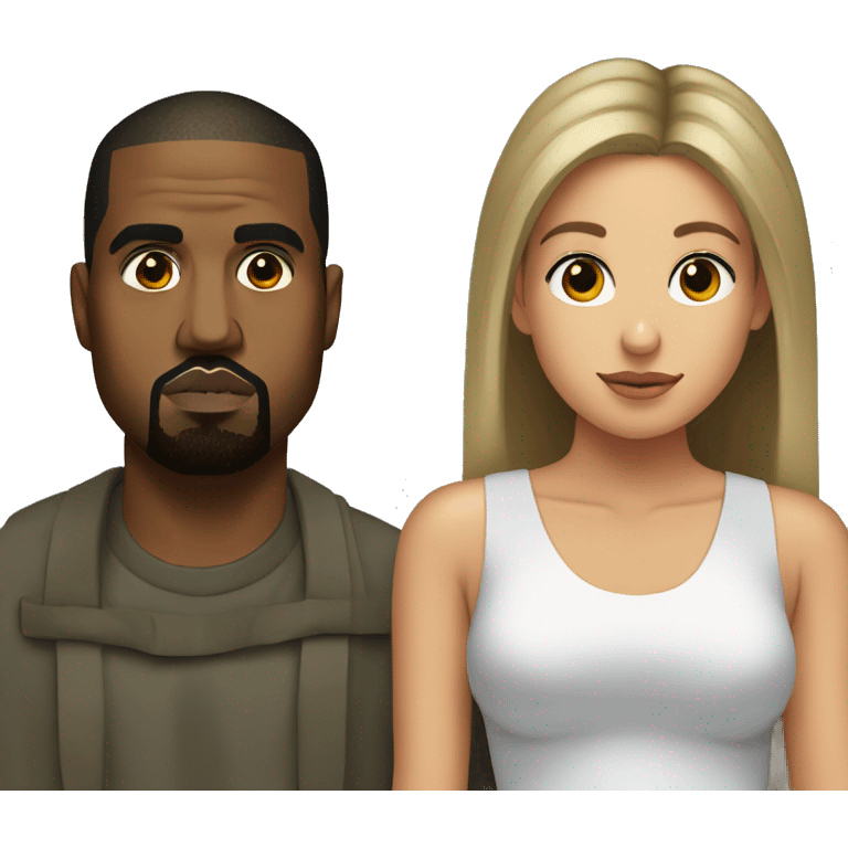 Kanye West with a girl emoji