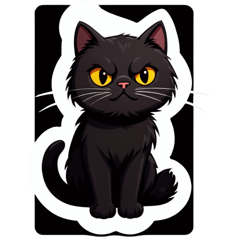 Black Scottish cat that is mean  emoji