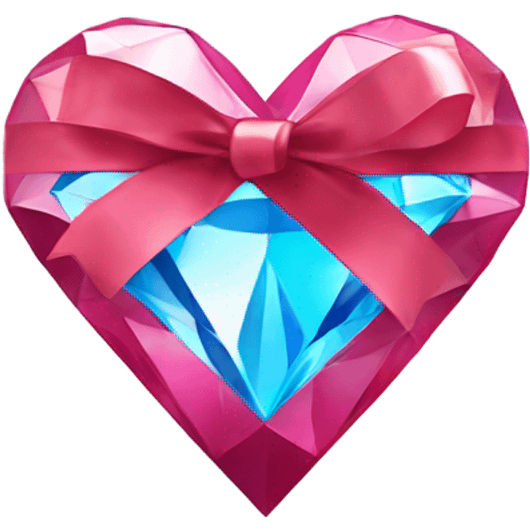 Dimond heart with ribbon emoji