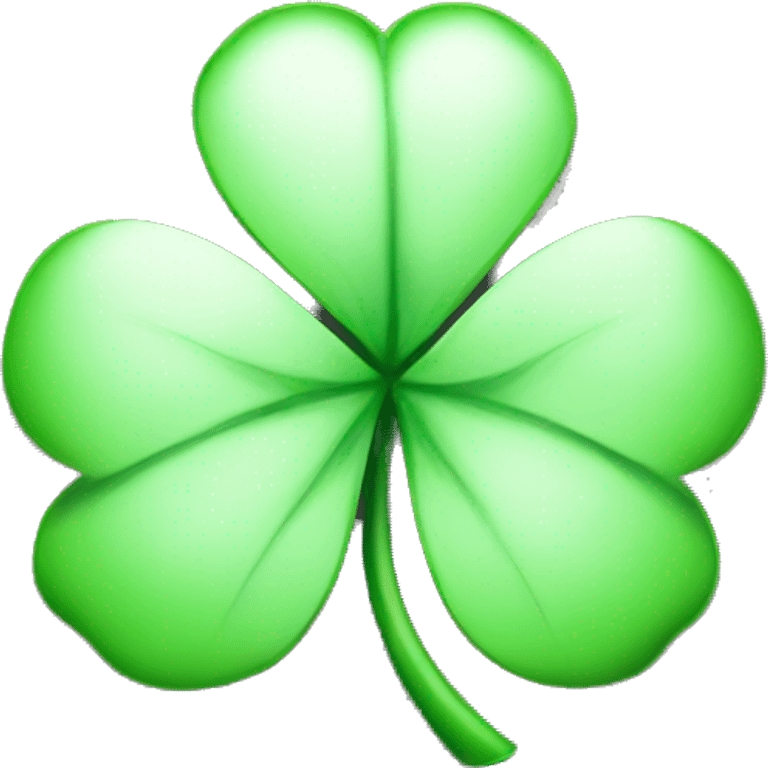 CLOVER 5 leaf Black  emoji