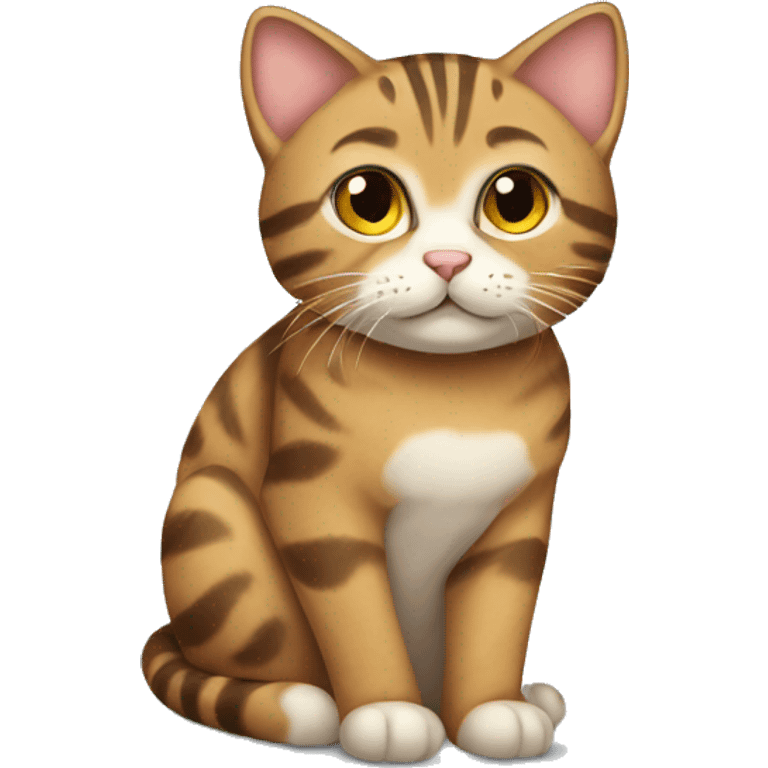 Tabby kitty sitting emoji