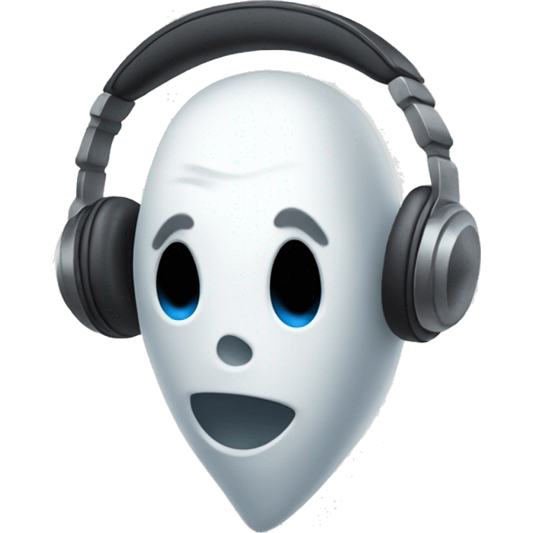 a customer support ghost with headphones emoji