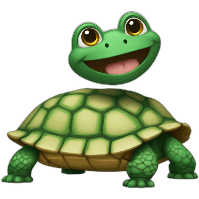 Chat sur tortue emoji