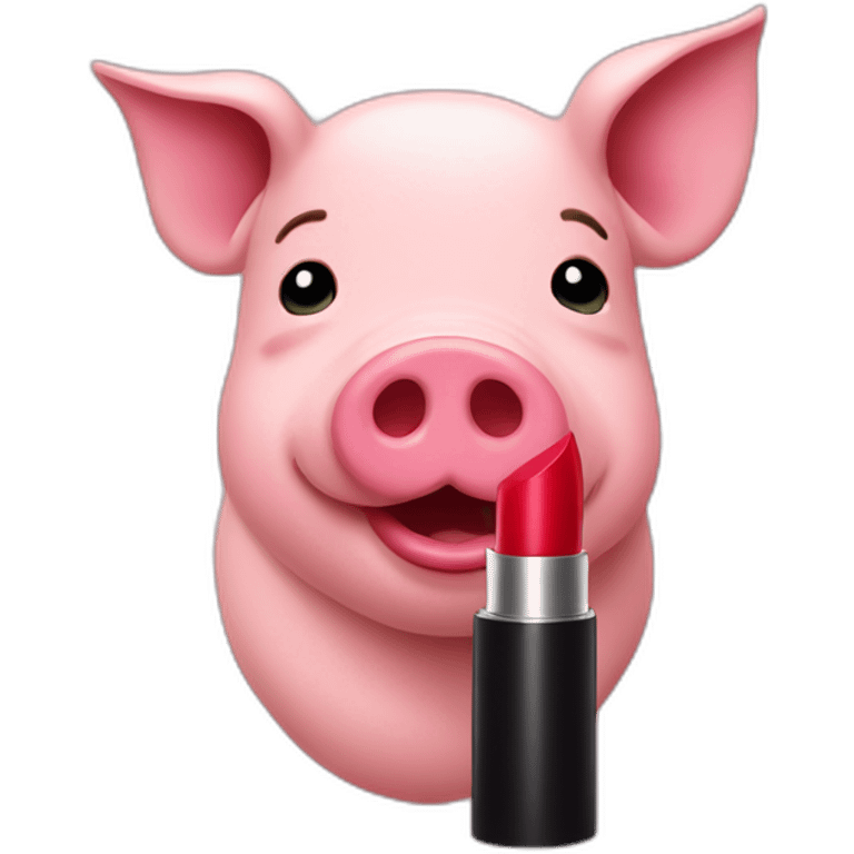 Lipstick on a pig emoji