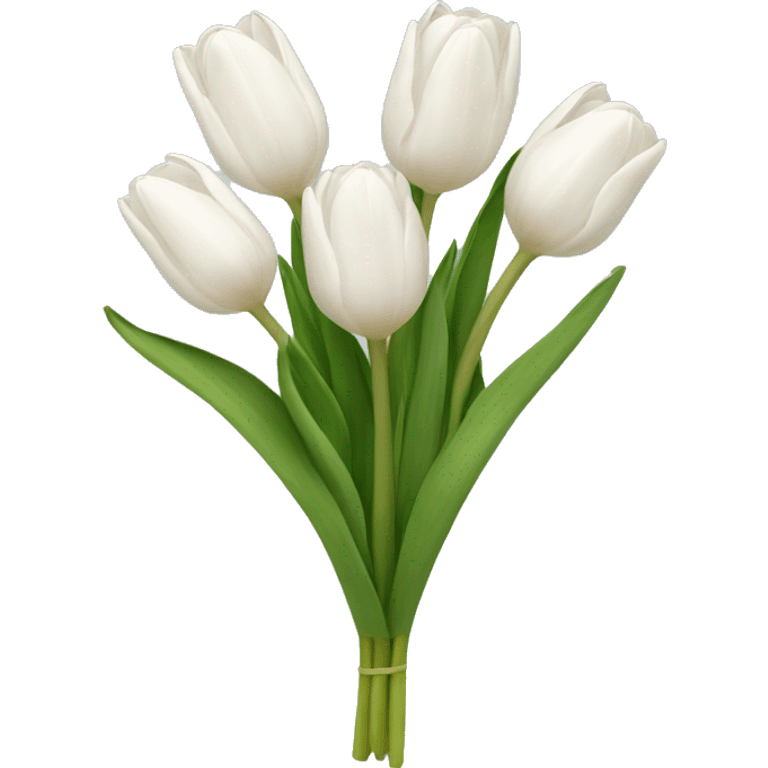 white tulip bouquet  emoji