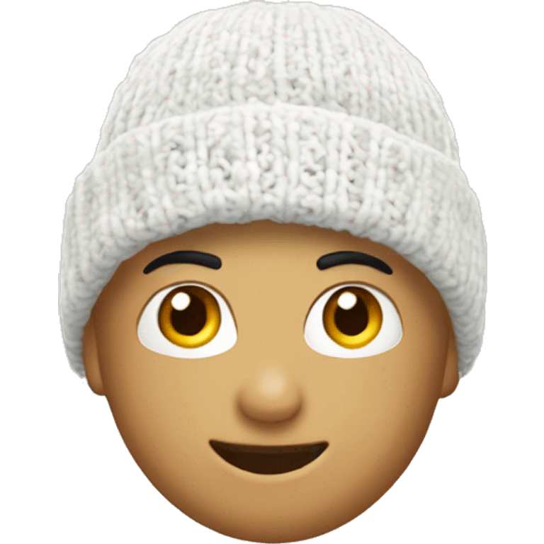 white knitted wool cap piece of clothing emoji