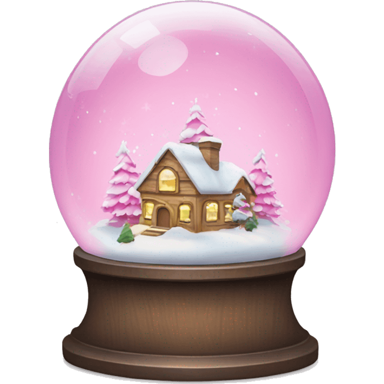 Snowglobe pink Christmas  emoji