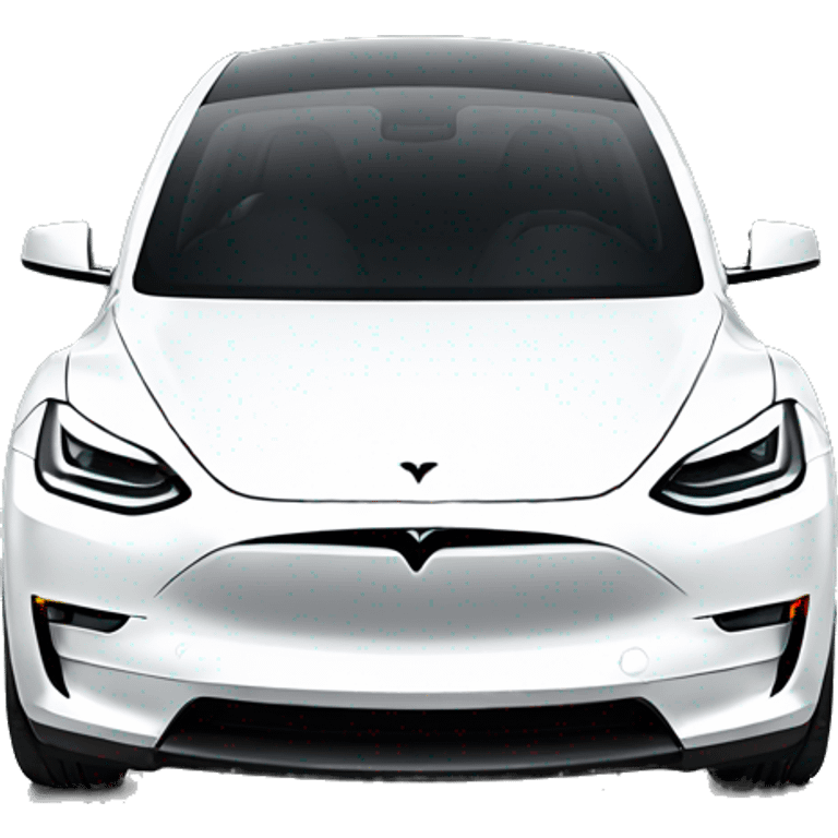 white Tesla Model Y emoji