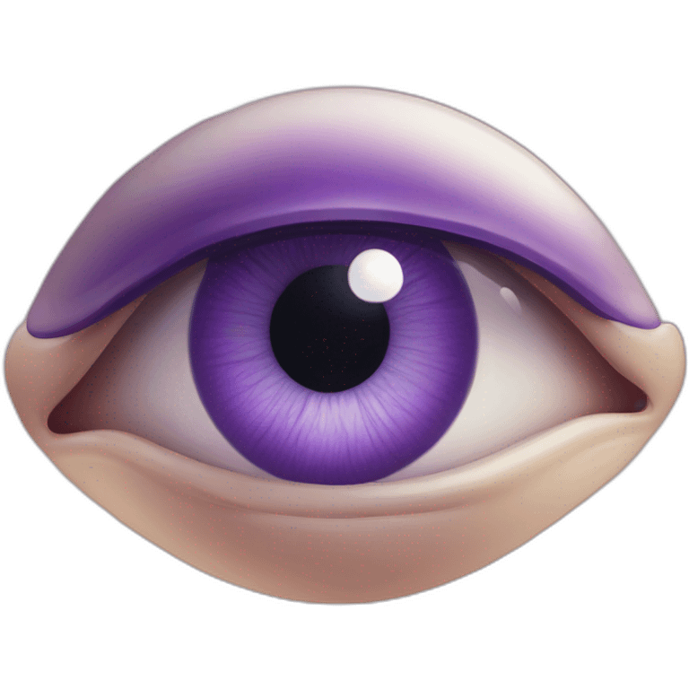 majestic godly violet iris eyeball serious intense symmetrical knowledgable emoji