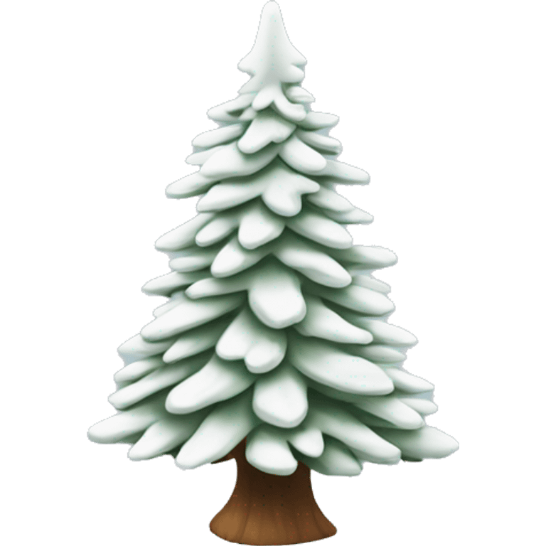  actual white fir christmas tree isolated.  emoji