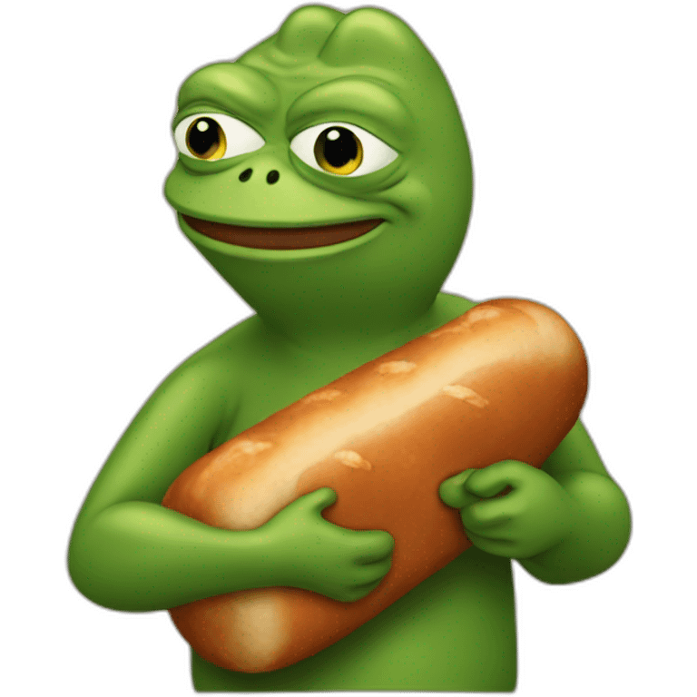 pepe holding sausage for js emoji