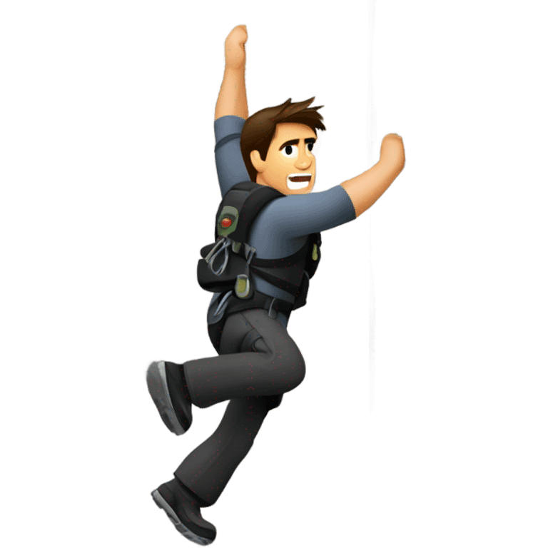 Tom cruise rock climbing in mission impossible 2 emoji