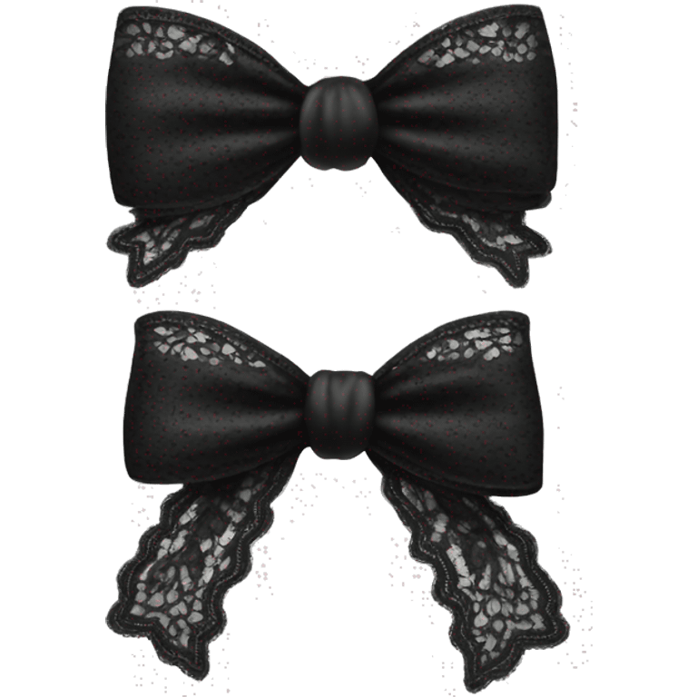 black bow emoji with white lace emoji