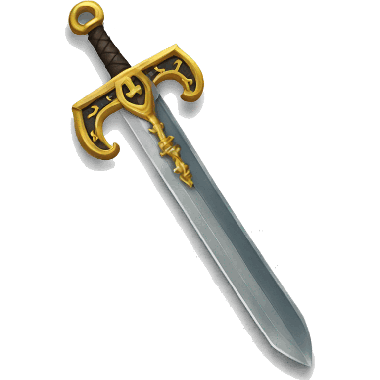 Sword shaped like key emoji