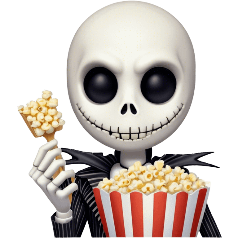 jack skellington holding popcorn emoji