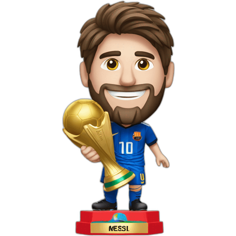 messi con la copa del mundo emoji