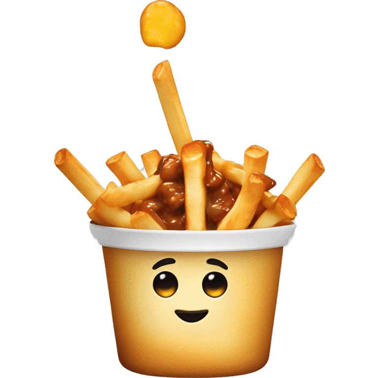 Poutine qui mange une poutine  emoji