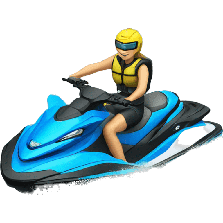 Jet ski on the wave emoji