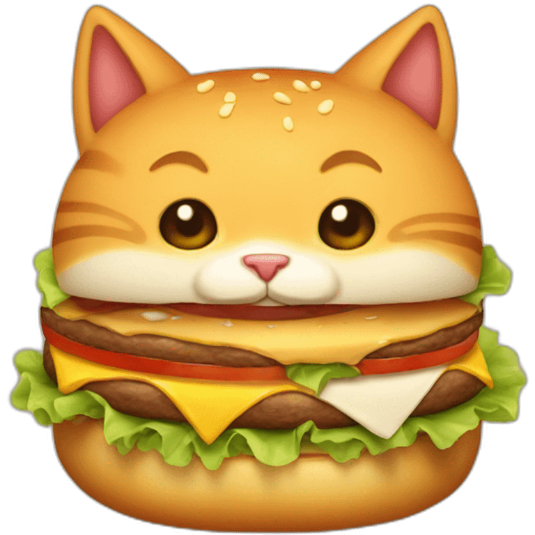 burger cat emoji