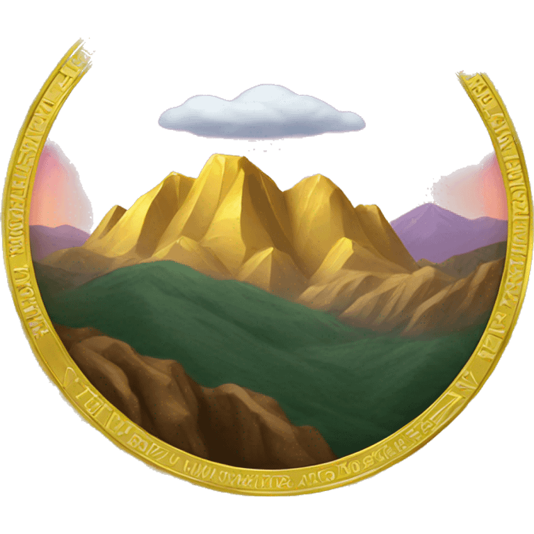 big Gold coin mountains emoji