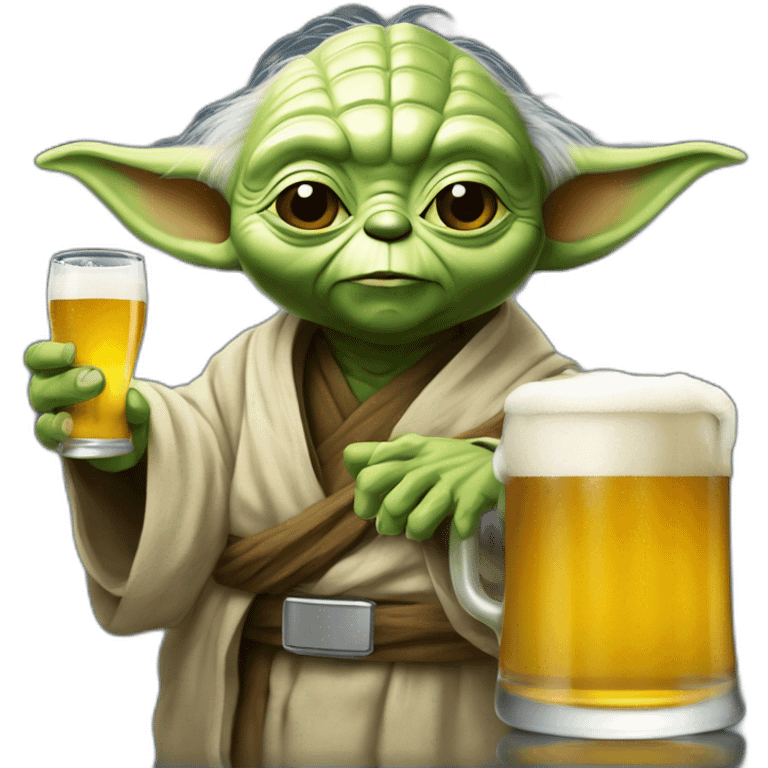 Yoda qui boit une biere emoji