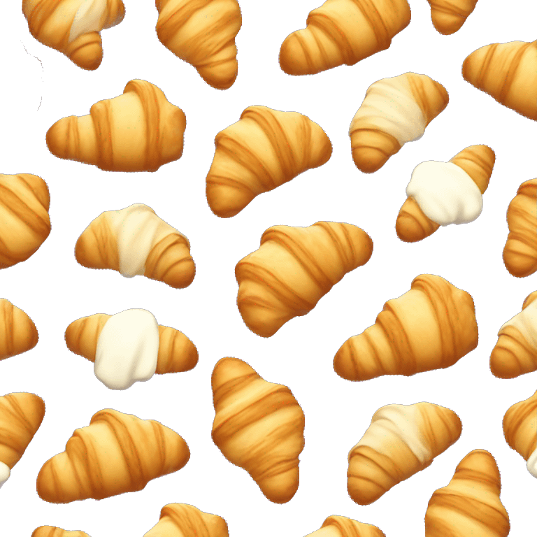 Croissant with cream  emoji