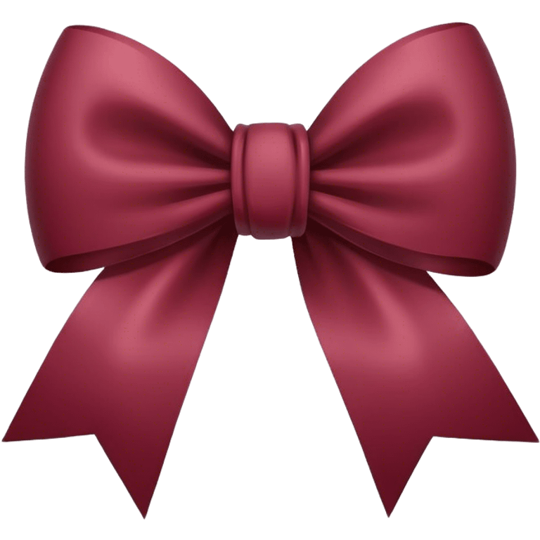 burgundy bow emoji