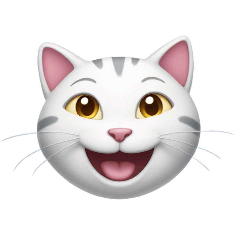 Smiling cat with hearts around her head emoji