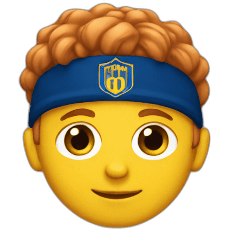 red haired kid with boca juniors jersey emoji