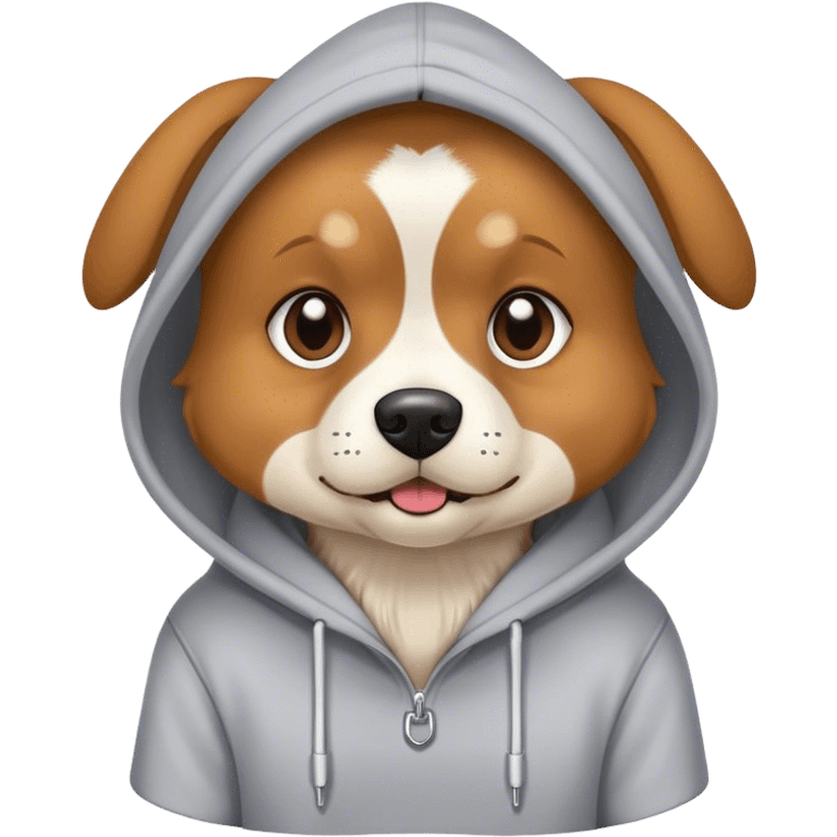 Dog wearing hoodie  emoji