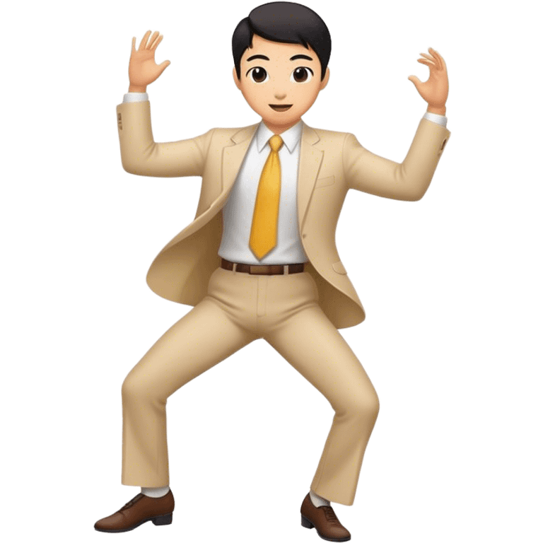 Asian lawyer dancing. emoji