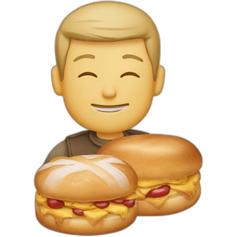 Bäcker mit Brötchen emoji