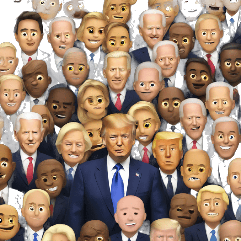 Donald Trump and Joe Biden emoji