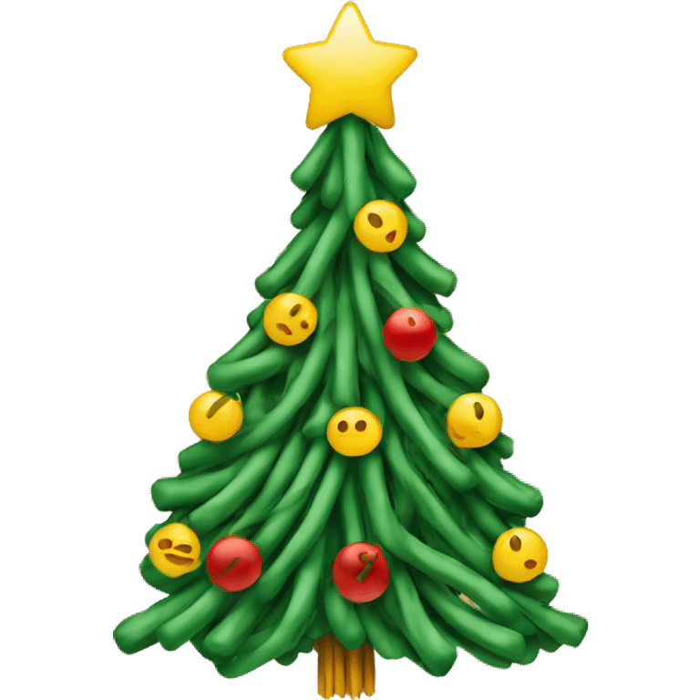 Christmas tree with spaghetti  emoji