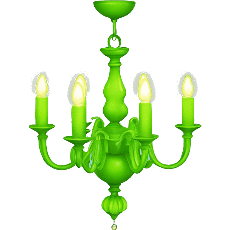 Lime green chandelier emoji