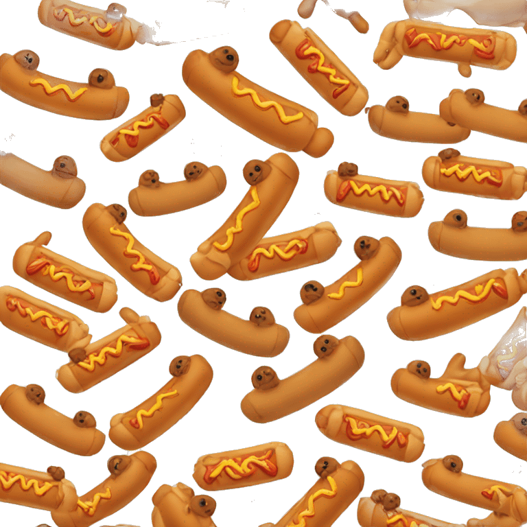 dachshund in hotdog emoji