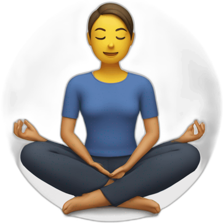 Personas meditando en circulo emoji