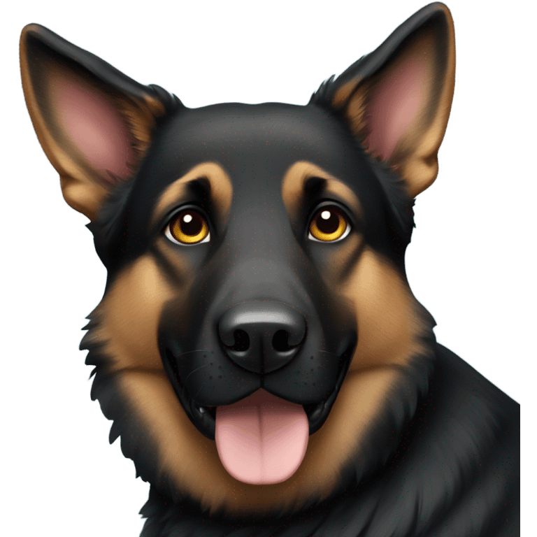 Black German shepherd dog emoji