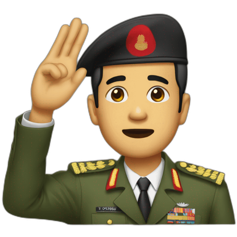 jokowi-saluting-face emoji