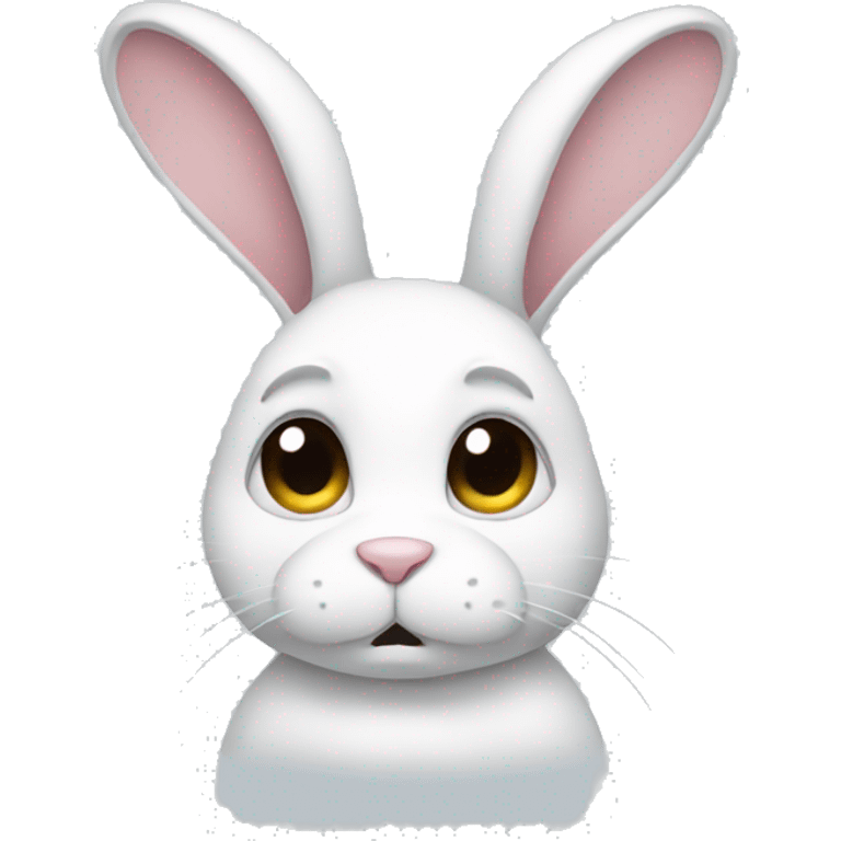 sad white rabbit emoji