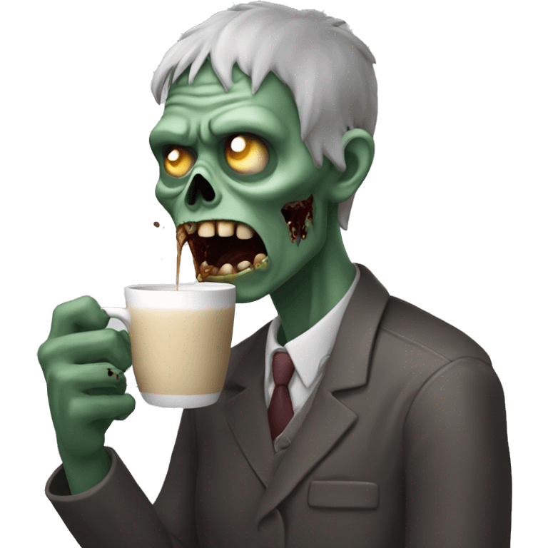 zombie drinking coffee emoji