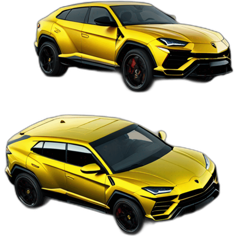 Lamborghini urus with khamzat chimaev up Of the car emoji