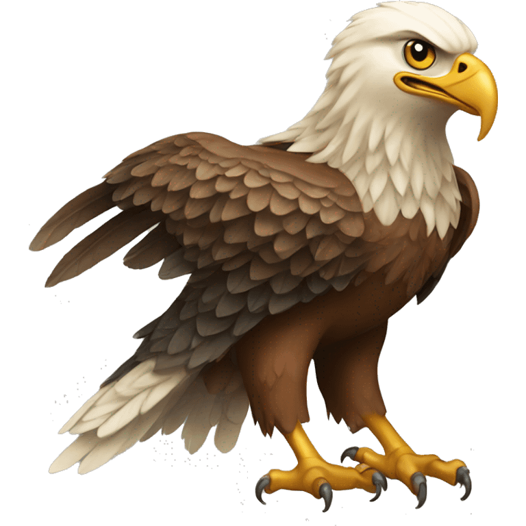 Eagle with a Hindu swastika emoji