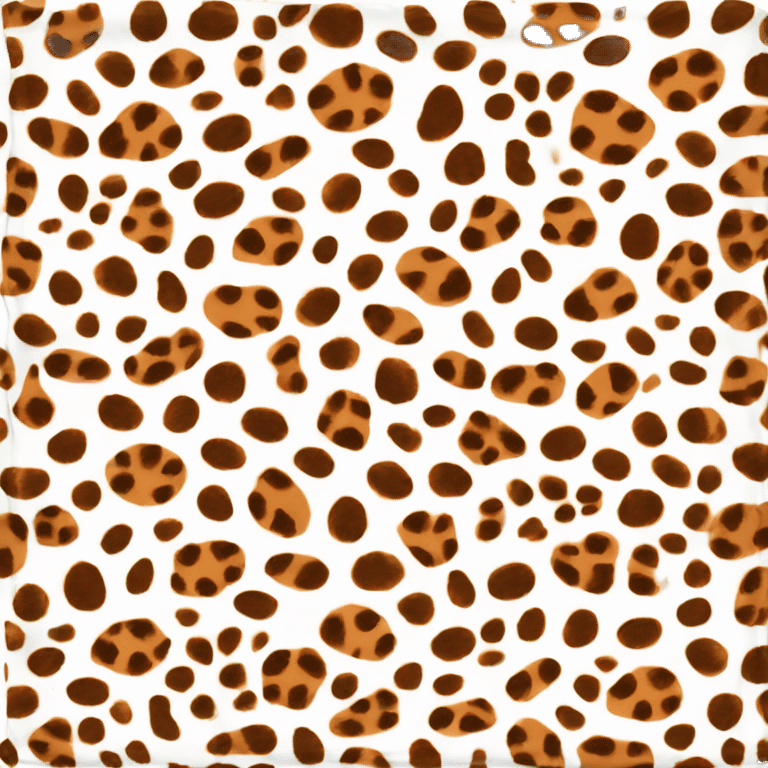 White and rust colored cheetah print blanket  emoji